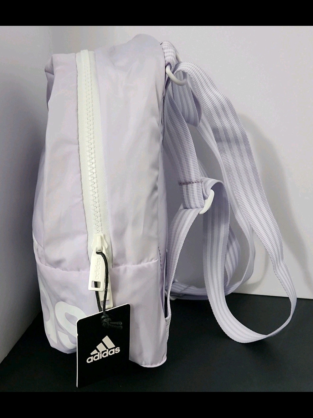 adidas Originals Core Mini Backpack Light Pink Glow White Logo Travel Bag - Picture 3 of 7